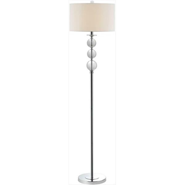 Safavieh Pippa Glass Globe Floor Lamp with White Shade - Clear LIT4105A